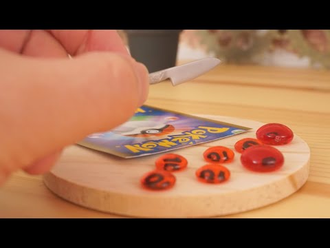 Stop Motion cooking!  ポケモンカード を料理してみた（ASMR）「Damecan Gunkan Sushi」