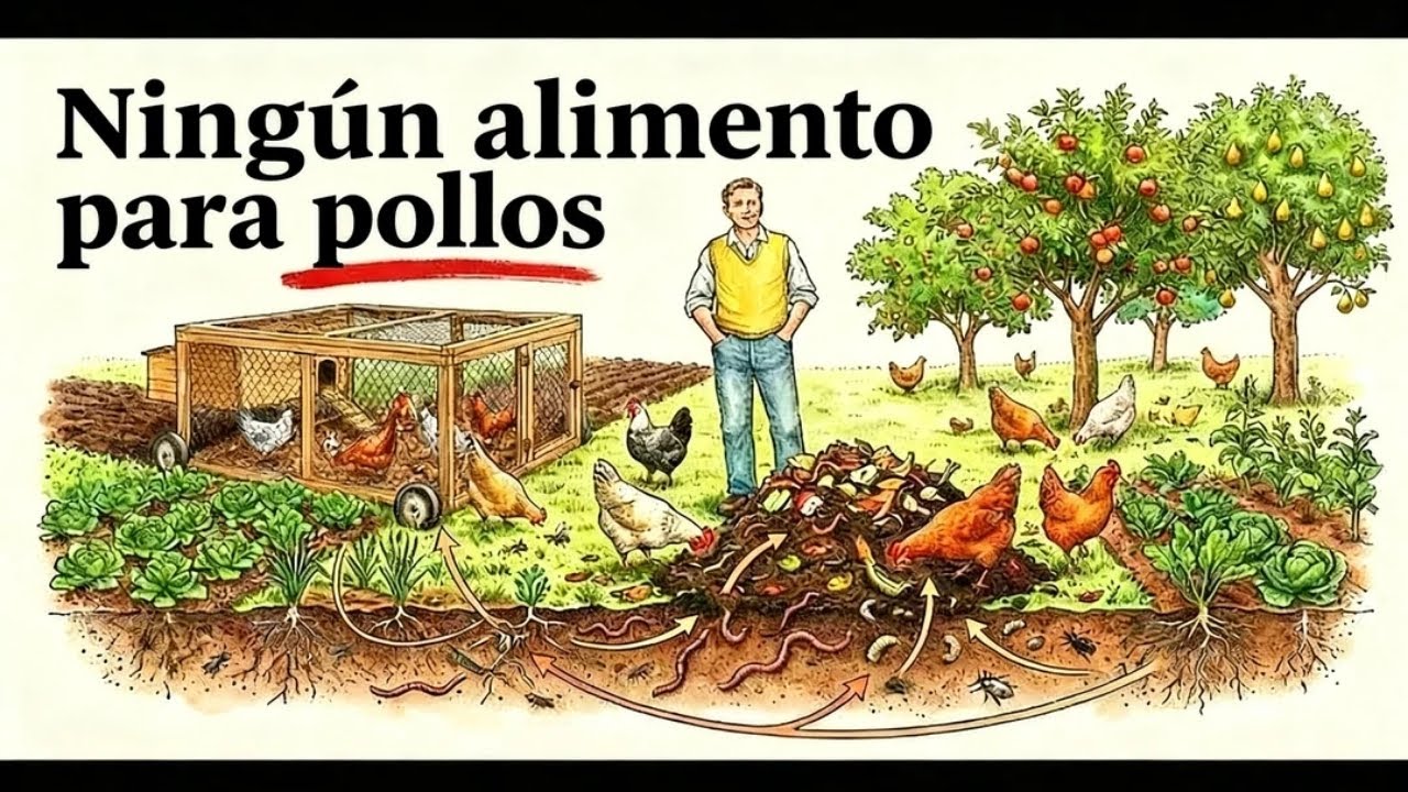 Pienso GRATIS para gallinas todo el año: El método de granja de 3 sistemas