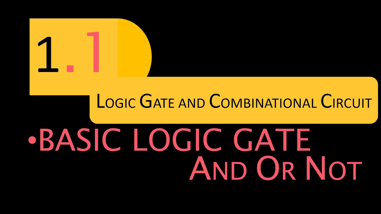 1.Basic Logic Gates:AND, OR, NOT - YouTube