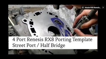 4 Port RX8 Renesis Porting, Half Bridge or Street Port - Porting Template KMR - Rotary Performance