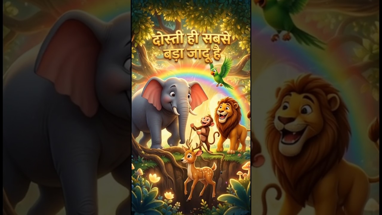 जंगल में छुपी जादुई कहानी 🌳✨ | Magic Jungle Rescue Story | Hindi Kids Story 