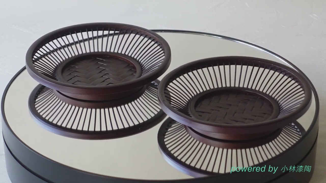 【未使用】駿河　竹細工　八角　茶托 駿河竹細工 朝顔型 茶托 回してみました - YouTube