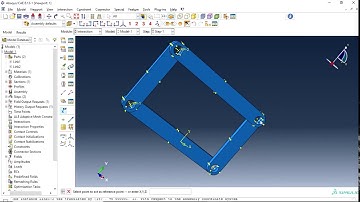 Four bar mechanism simulation using Abaqus