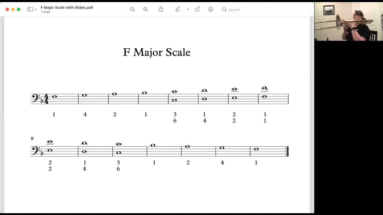 F major scale Trombone YouTube