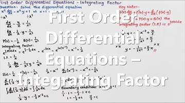 First Order Differential Equations - Integrating Factor