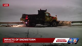 WXII 12's Erin Burnett give an update on weather conditions in Greensboro on Sunday at 6 a.m.