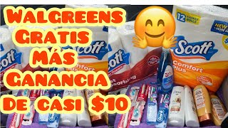 Walgreens Gratis más GANANCIA DE $9.58 vámonos