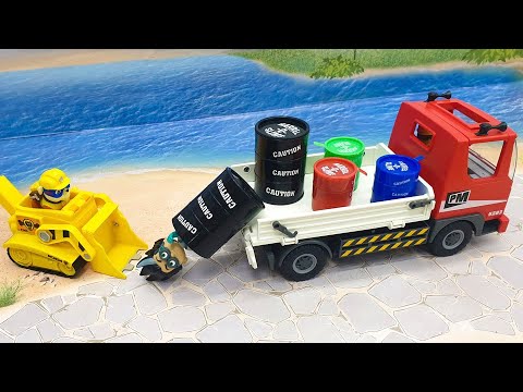 Мультики про машинки - мультики для детей с игрушками Щенячий Патруль Плеймобил - Ромео из бочки!