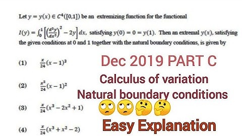 DECEMBER 2019 II CSIR-NET MATHEMATICS II CALCULUS OF VARIATION 🔥