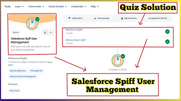 Salesforce Spiff User Management | Salesforce Trailhead | Quiz Solution