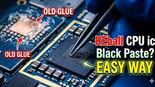 Black Pasted CPU Safe Removal &amp; Reballing | 100% Safe Trick