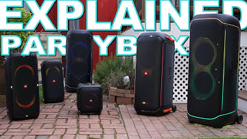 JBL Partybox Lineup Explained Late 2023 - Ultimate Vs 710 Vs 310 Vs 110 Vs Encore