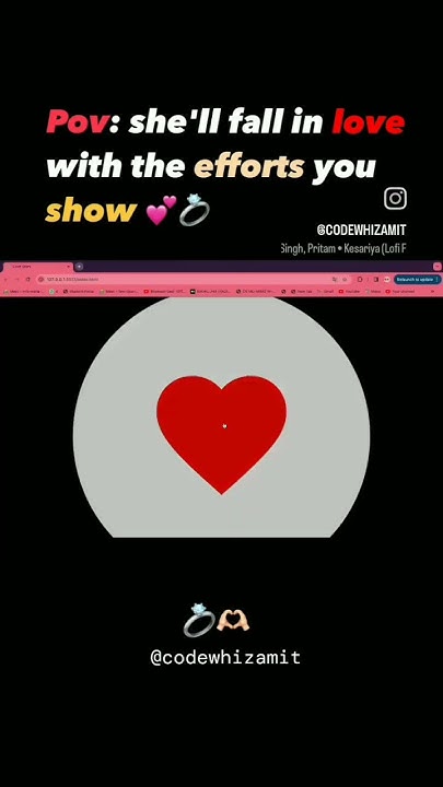 Day 22: Expressing Pure Love 😙 Feelings through Website using HTML, CSS ...