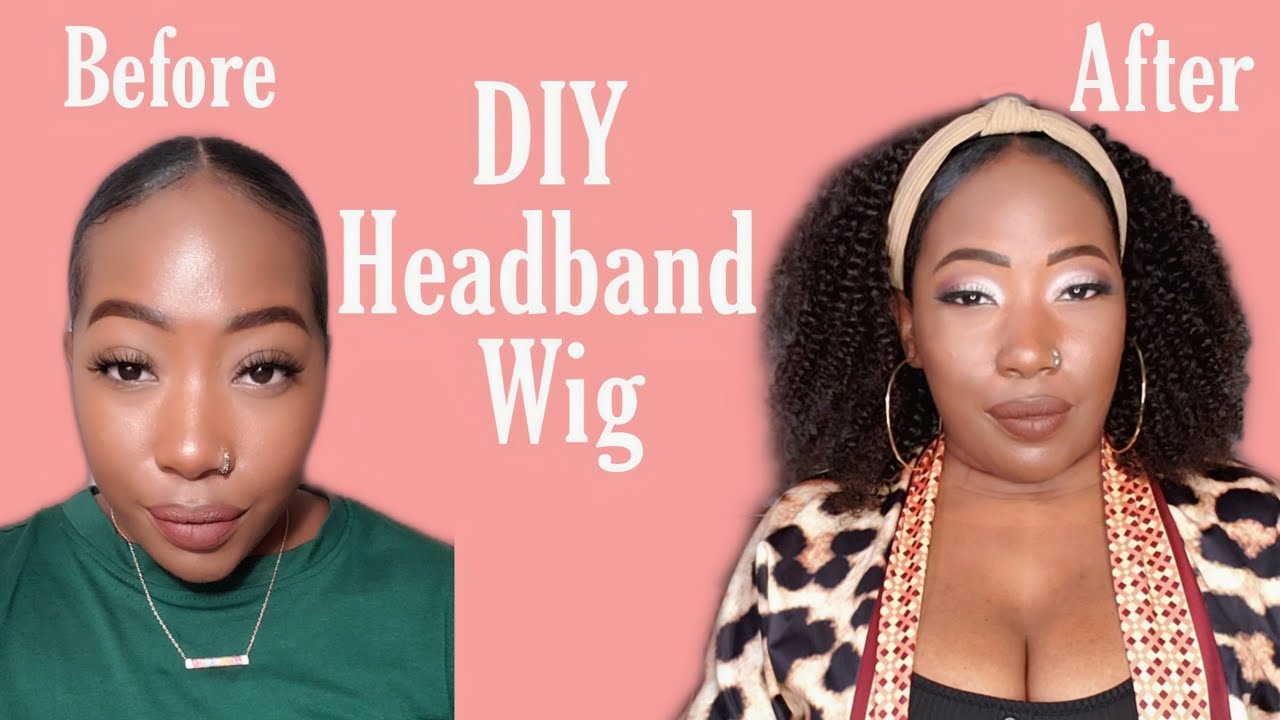 EASY DIY Headband Wig with Clip In Extensions - YouTube
