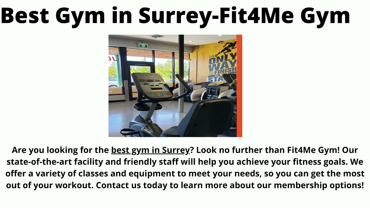 best gym in surrey-Fit4Me Gym
