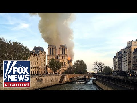 Live: Fire at Notre Dame Cathedral in Paris, France