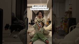 1歳の全力とんとんアンパンマンが可愛すぎるwww #日常 #1歳 #赤ちゃんのいる生活 #アンパンマン #手遊び #shorts