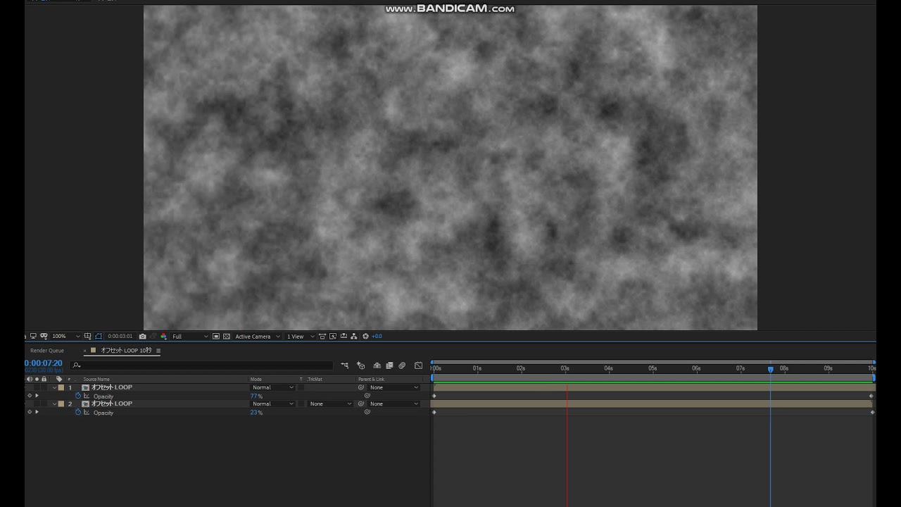 After Effects】フラクタルノイズのループ素材 作り方を解説【背景素材 