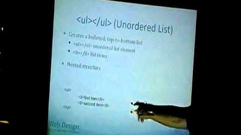 Web Design DeCal Class Fa10 Lecture 2: HTML Introduction - Part 3 of 3
