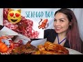 MUKBANG 🦀 CAPTAINS SEAFOOD BOIL 먹방 Crunchy Calamari 13k Giveaway | Eat with Me!