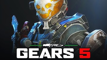 GEARS 5 Horde Mode Gameplay - 10 Minutes of EMILE-A239 Character Gameplay (Halo Reach Pack)