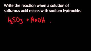 Acid Base Neutralization Reaction