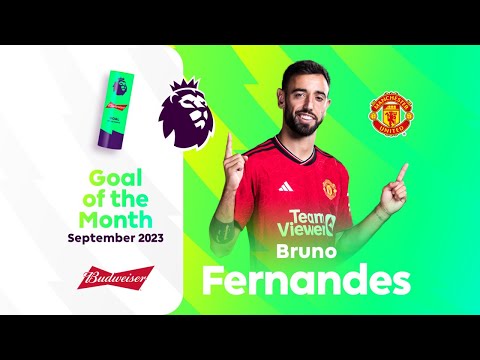 Bruno Fernandes win PL Budweiser Goal of the Month September 2023 | KIEA Sports+