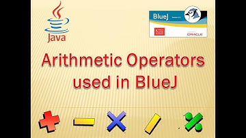 Arithmetic Operators used in BlueJ