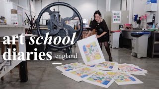 art school in england: one week of silkscreen, tufting, knitting, and digital art