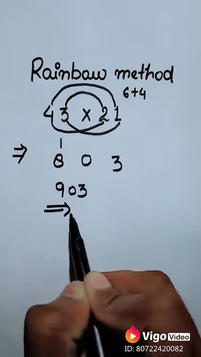 Rainbow method of multiplying - YouTube