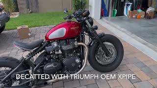 Triumph Bobber: Xpipe Installation