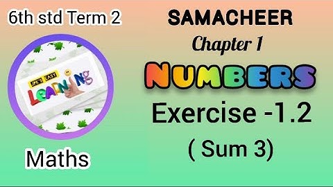 6th Std | Samacheer Maths | Term 2 | Chapter 1 : Numbers | Exercise 1.2 | Sum - 3 | HCF | VD 20