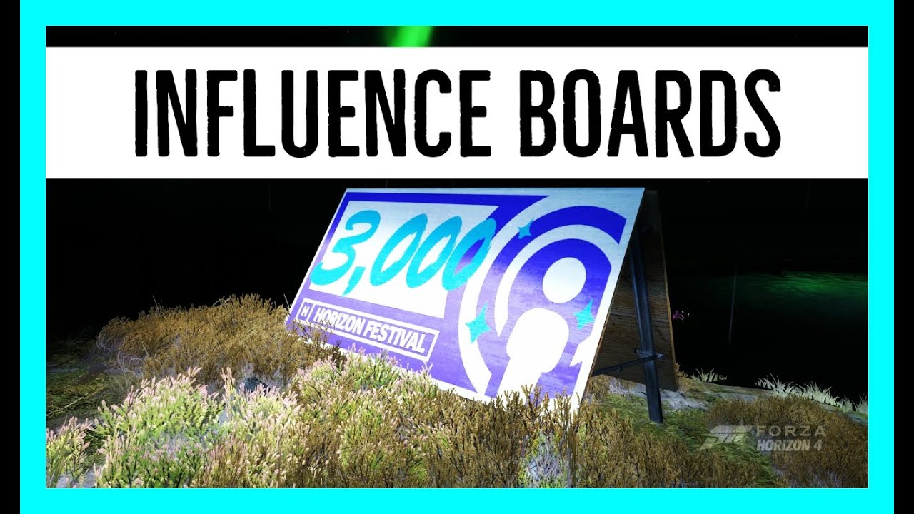 Forza Horizon 4 Fortune Island Influence Boards Location Guide