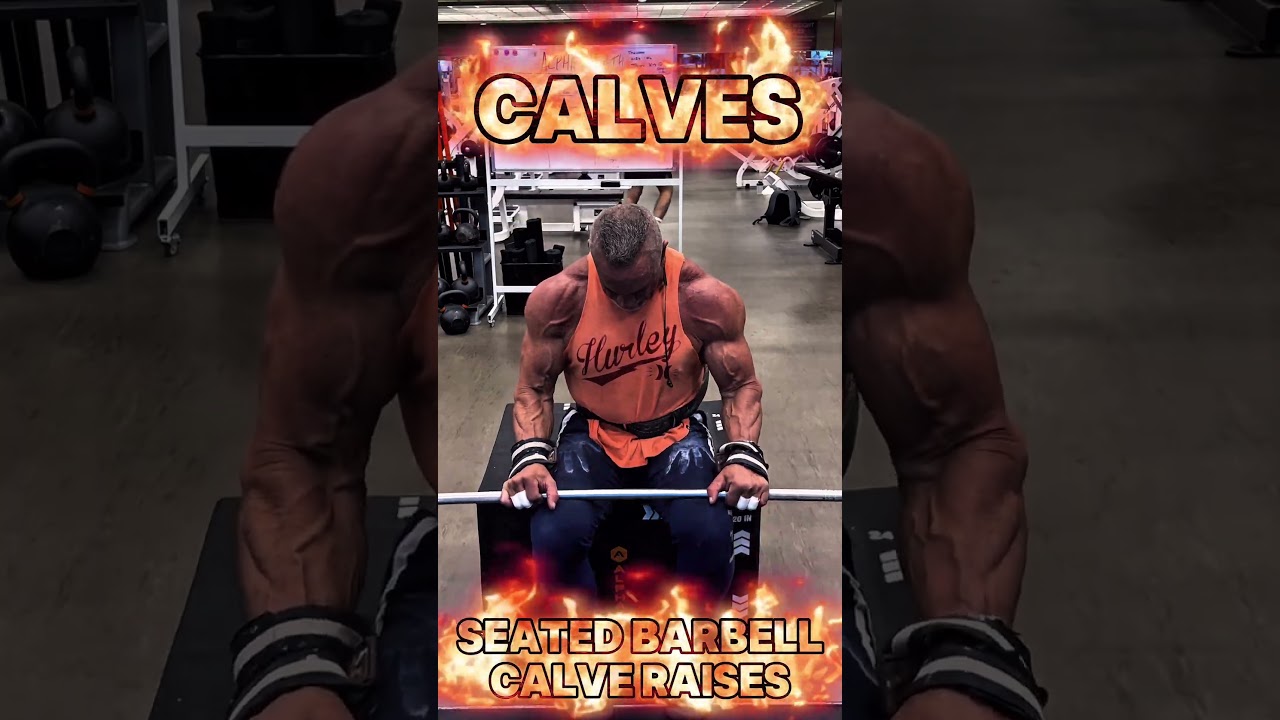 SEATED BARBELL CALVE RAISES #BURN #motivation #workout #pump #calves