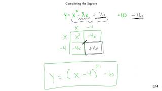 A2 Skill 4.05 - Solving Quadratic Equations by Completing the Square