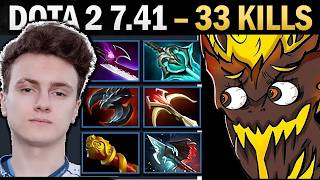 Shadow Fiend Dota 2 7.41 with 33 Kills and MKB - Dota Gameplay