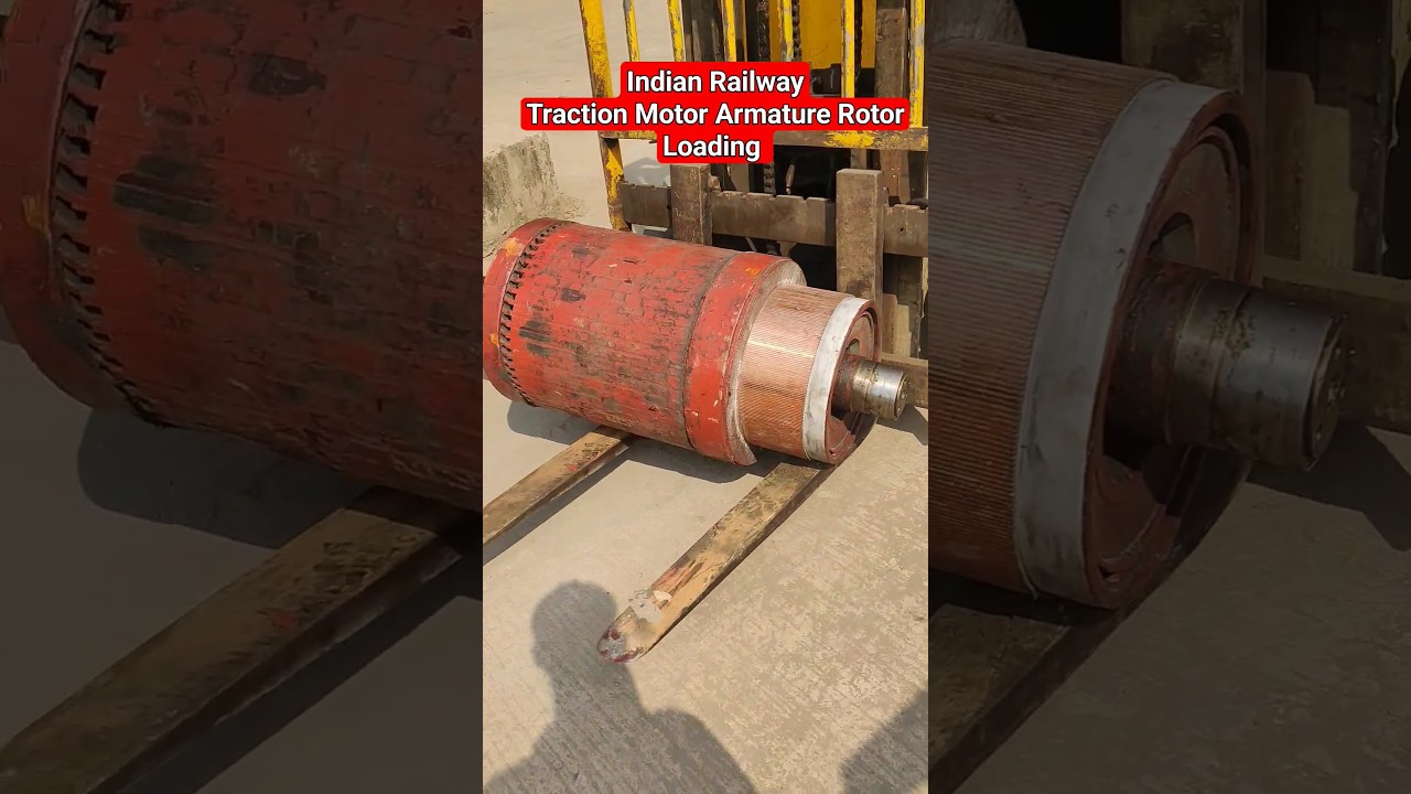 Traction Motor Rotor Indian Railway Traction Motor Armature Rotor Loading #indianrailways # ...