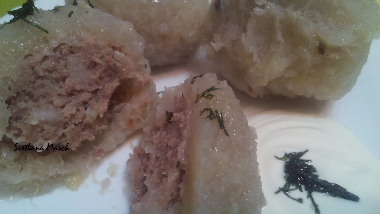 Картофельные клецки с мясом - YouTube