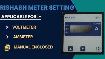 How to set parameters in RISHABH digital Voltmeter and Ammeter.
