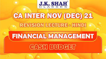 Cash Budget | Hindi + English