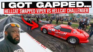 This Hellcat Swapped Viper handed me the L at Roadkill Nights... Hellcat Viper vs Hellcat Challenger