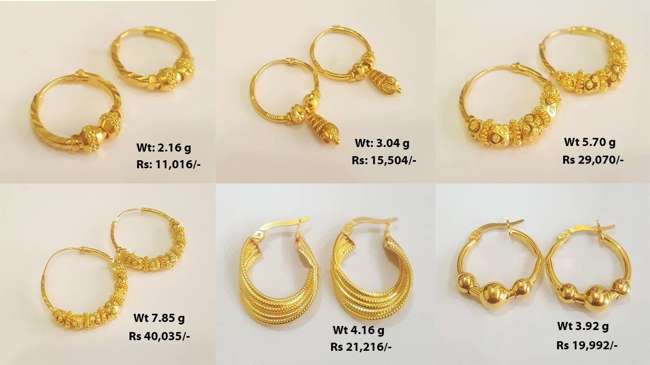 Contemporary Gold Hoop Earrings