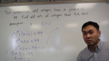 Quadratic equations word problem: consecutive odd numbers