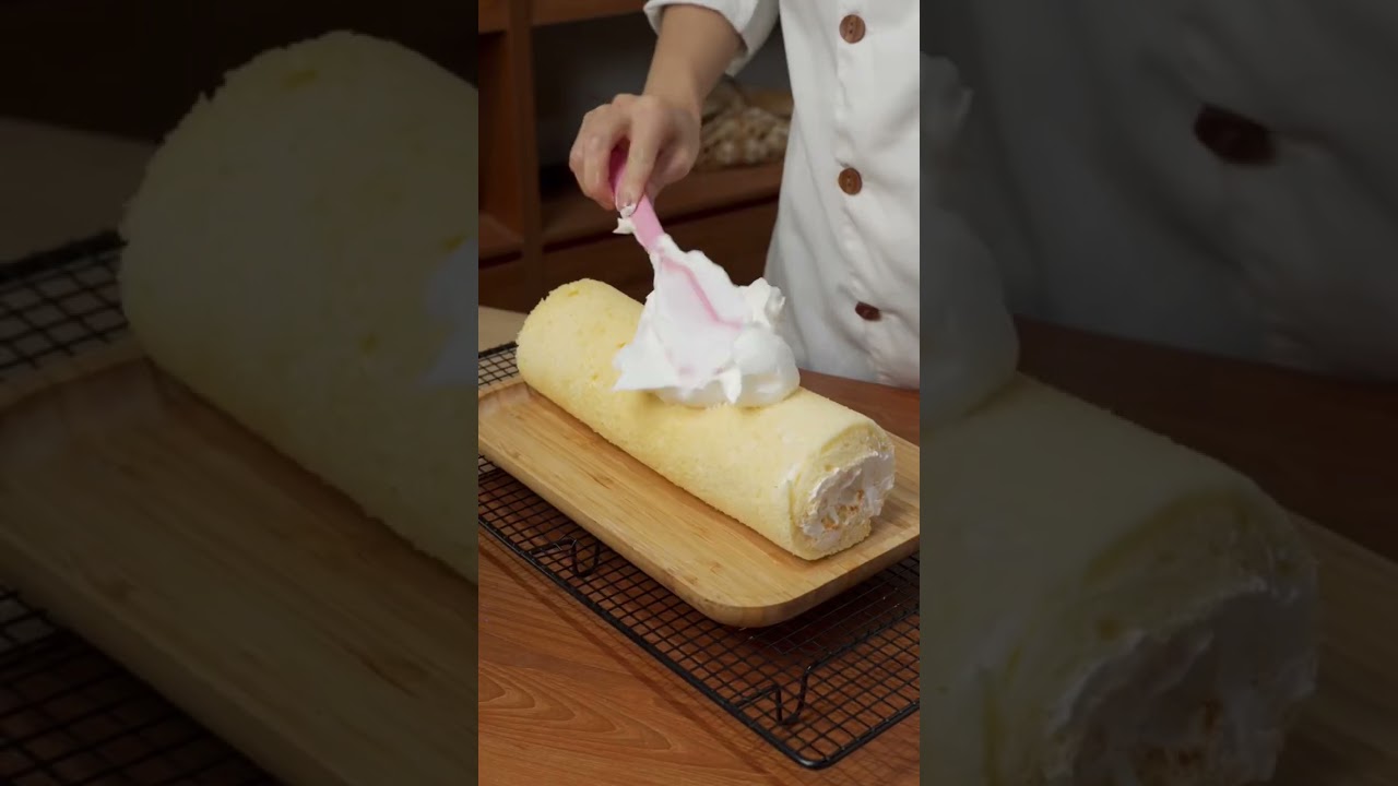 Amazing swiss roll cake with cocoa 