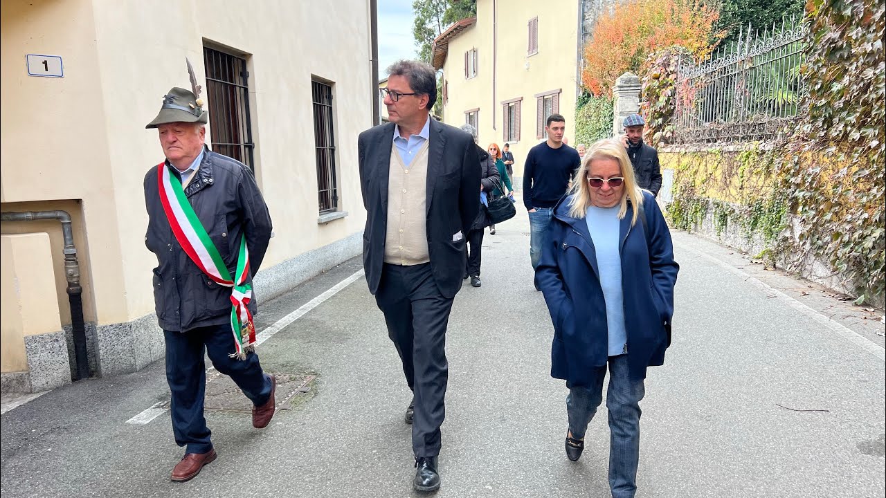 Il ministro dell’Economia Giorgetti a Cazzago Brabbia