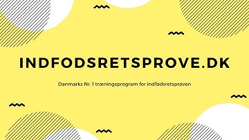 Indfødsretsprøve 2019 Indfødsret test