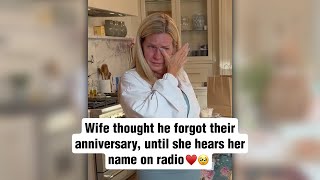 Wife thought he forgot their anniversary but secretly he had THIS planned... 🥺❤️