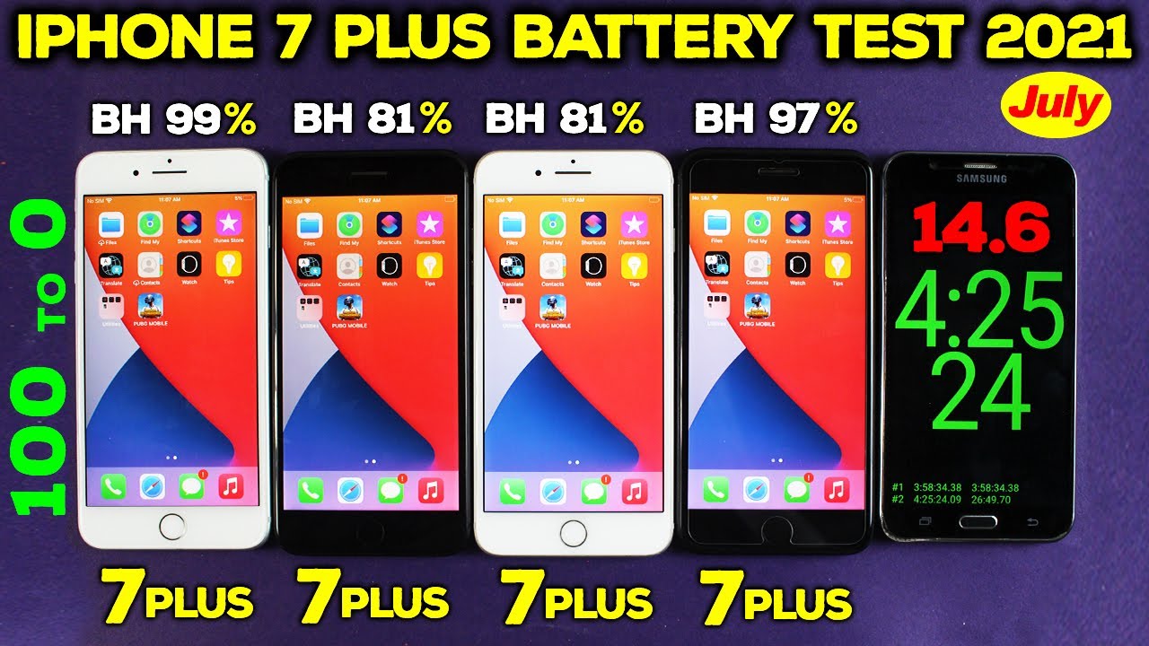 iPhone 7 Plus Battery Life Drain Test in 2021🛑 ( Original Battery vs After  Battery Replacement ) - YouTube