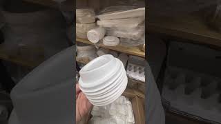 Sugarcane Compostable Bagasse Disposable Eco White Customized Coffee Paper Cup Lid