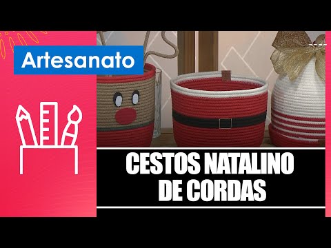 Aprenda a fazer lindos cestos natalino de cordas com a artesã Thayná Figueiredo –12/12/24